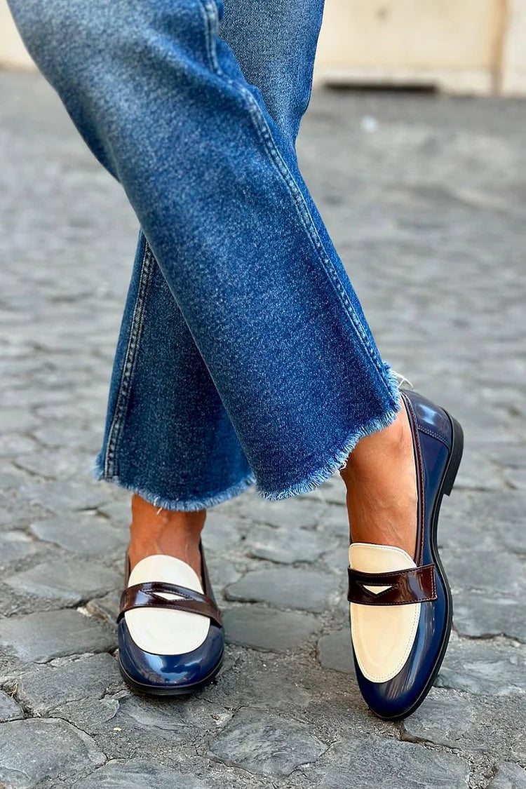Mika | Modern Colorblock Loafers