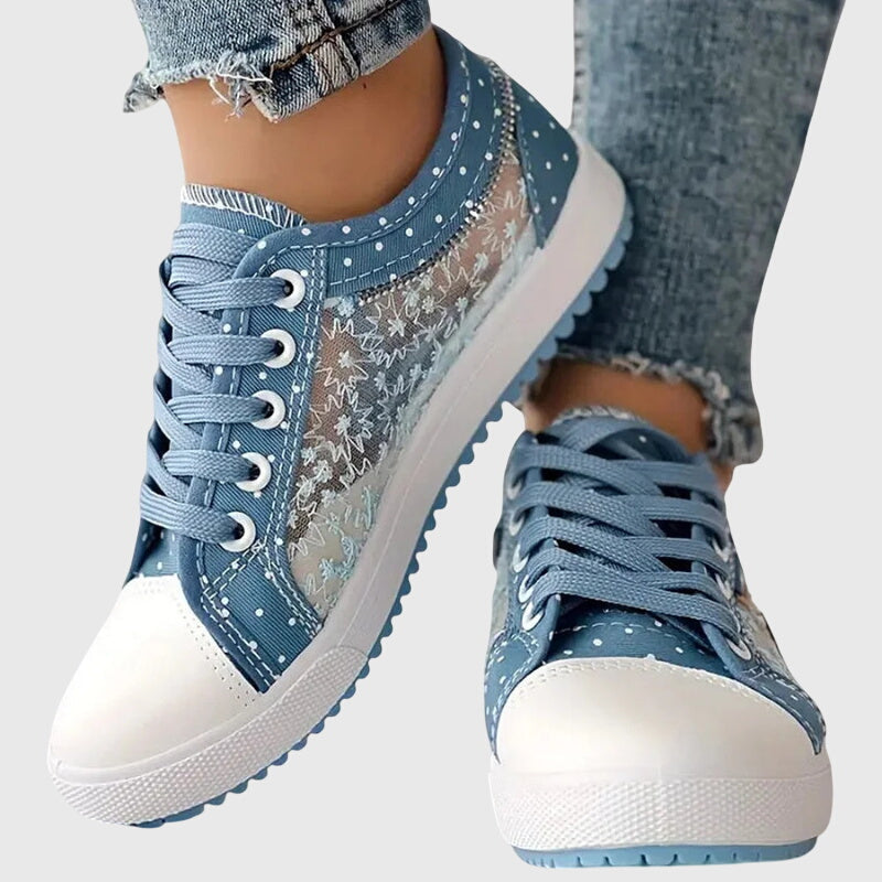 Elena | Floral Mesh Casual Sneakers