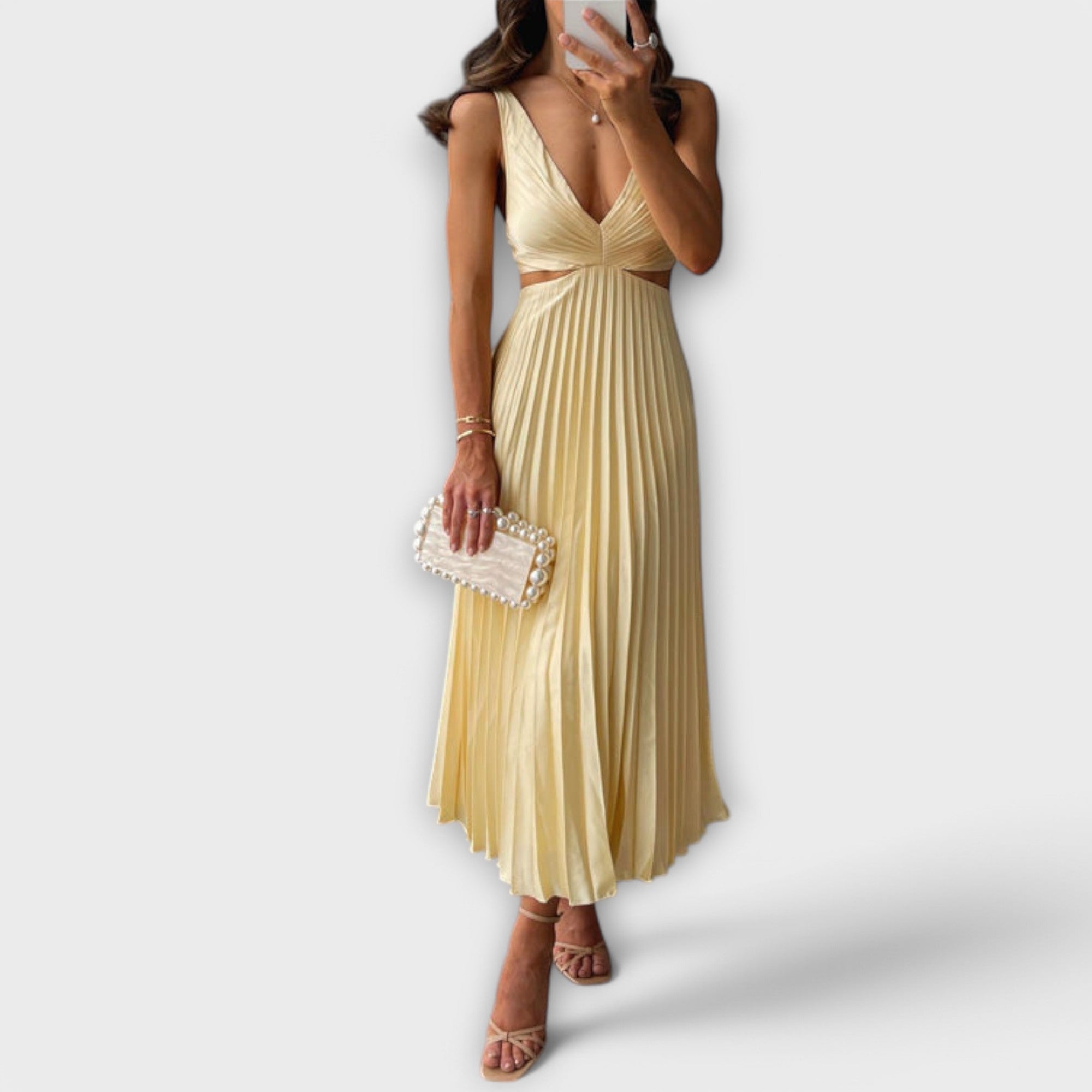 Elora | Elegant Pleated Evening Dress