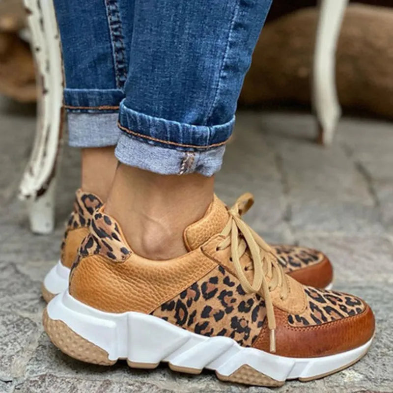 Lesley | Leopard Print Chunky Sneakers