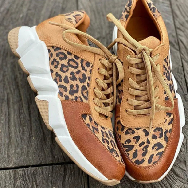 Lesley | Leopard Print Chunky Sneakers