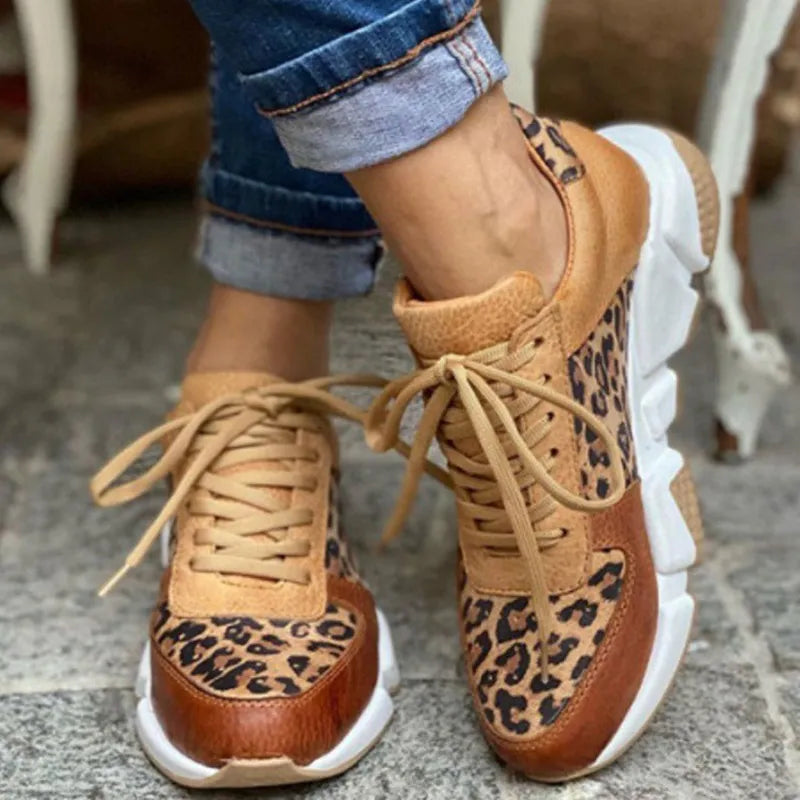 Lesley | Leopard Print Chunky Sneakers