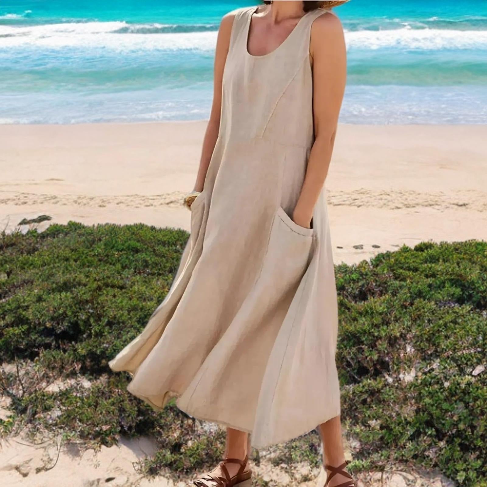 Morgan™ | Sleeveless Flowy Pocket Dress