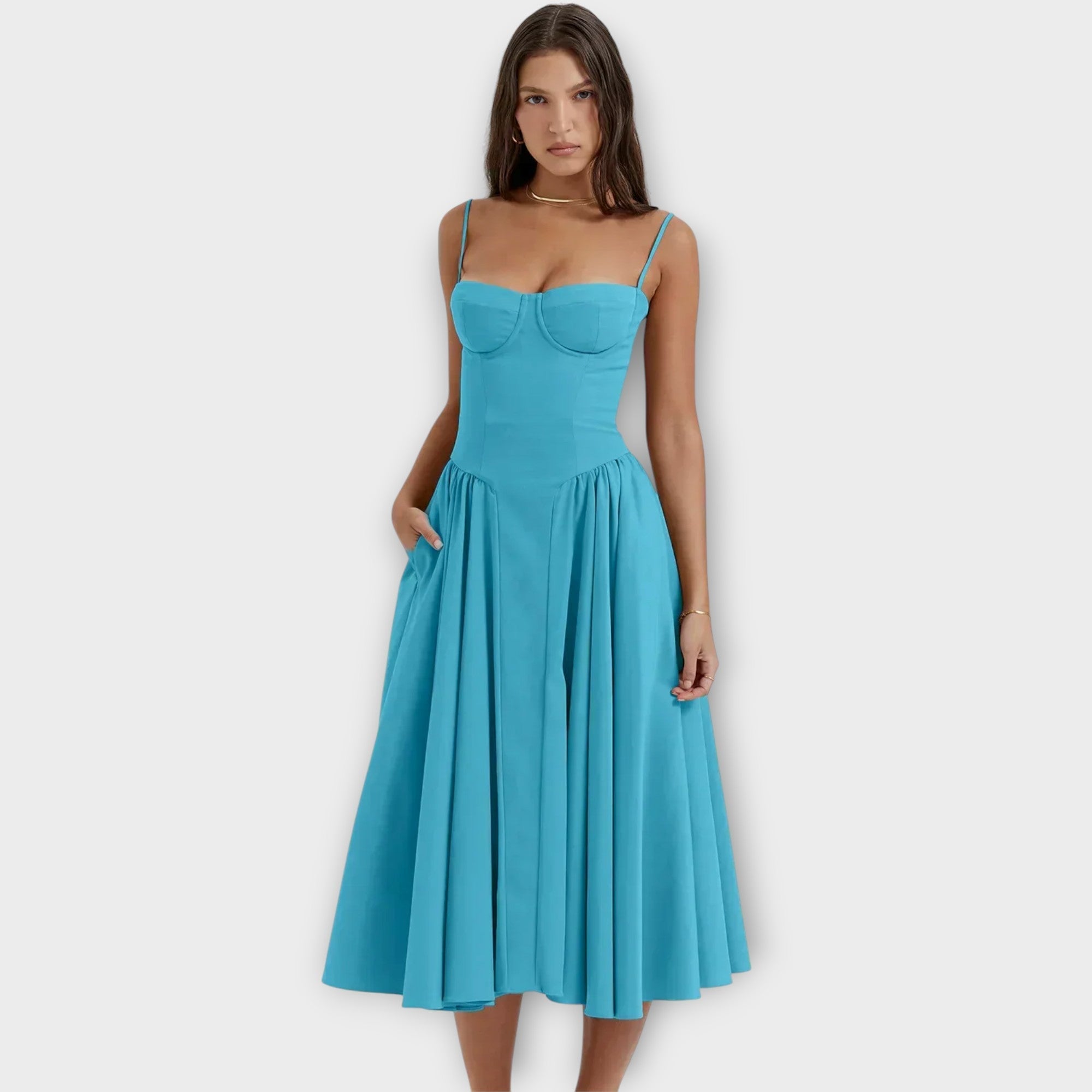 Gesine - Sleeveless Corset Midi Dress