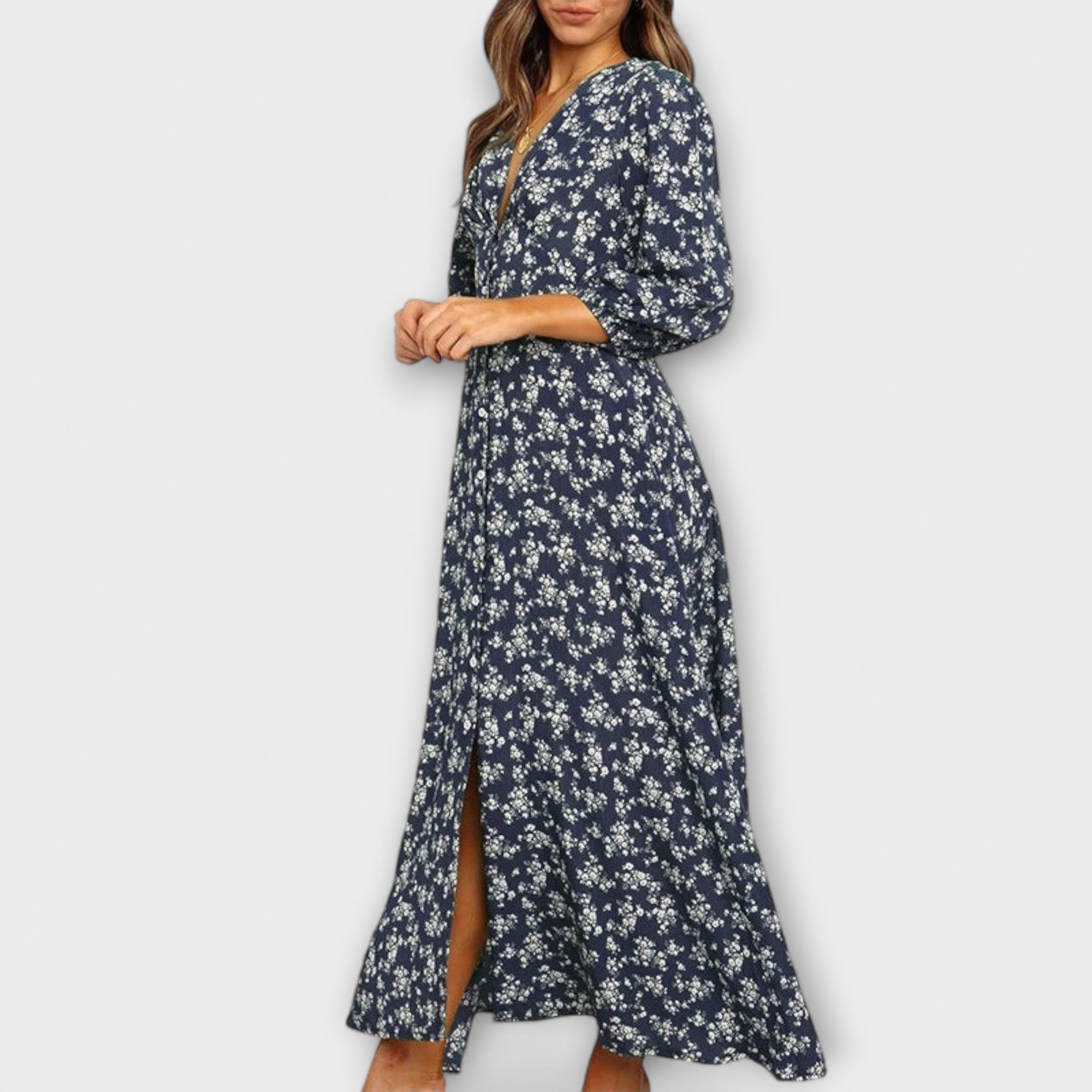 Flower Print Maxi Dress for Women