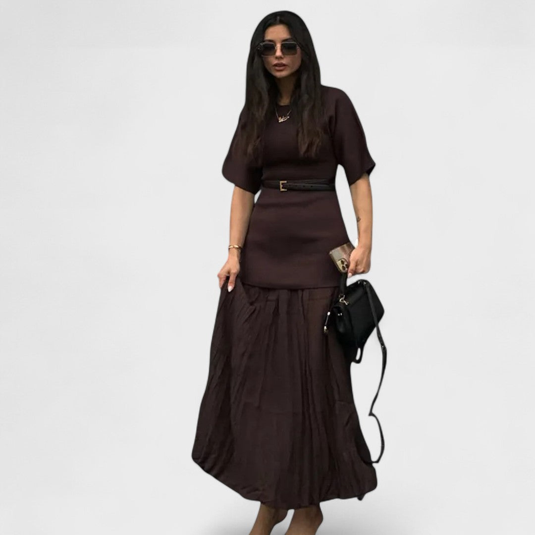 Andrea - Pleated Maxi Dress
