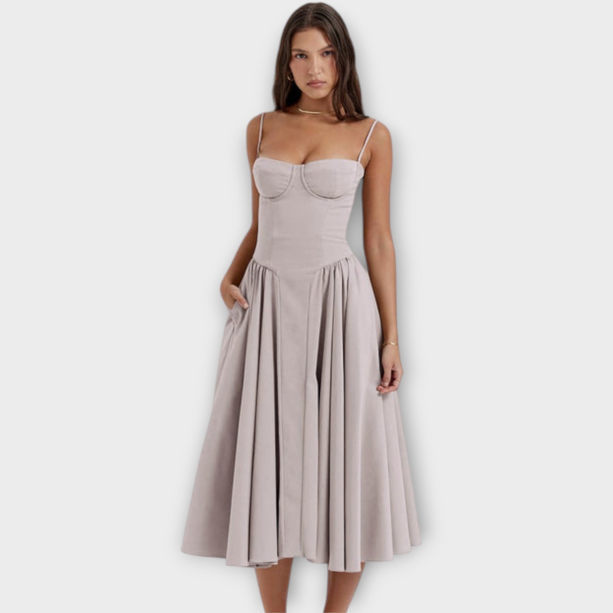 Gesine - Sleeveless Corset Midi Dress