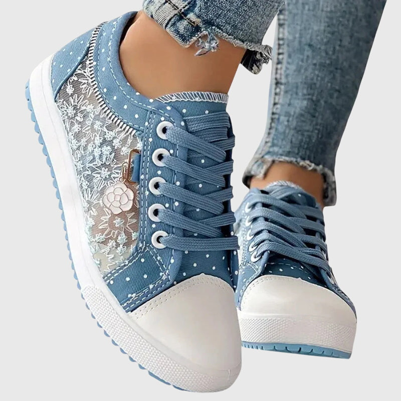 Elena | Floral Mesh Casual Sneakers