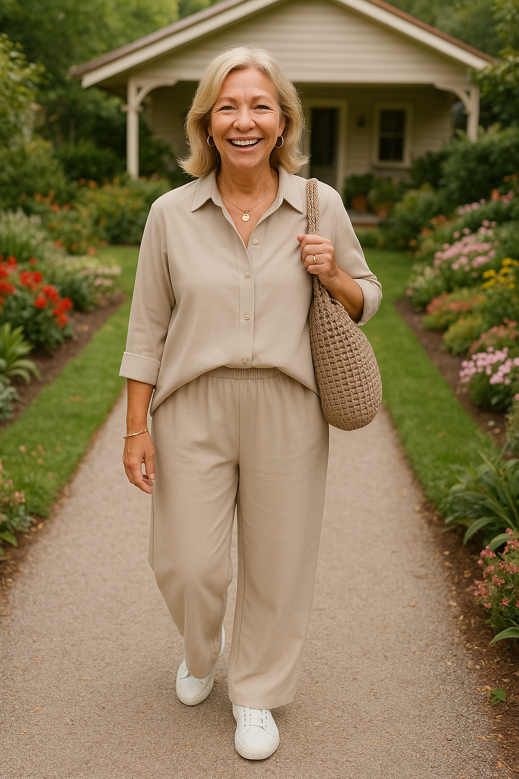 Solena | 2-Piece Cotton-Linen Blend Set - Breathable, Flattering, and Versatile.