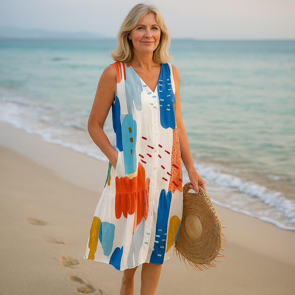 Sharon™ | Sleeveless Summer Dress with Floral Print