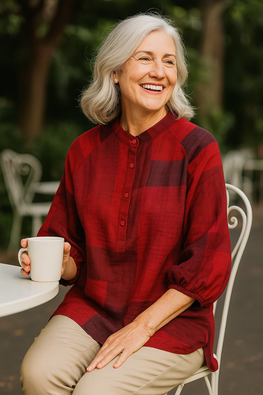 Willow Breeze Cotton-Linen Blouse