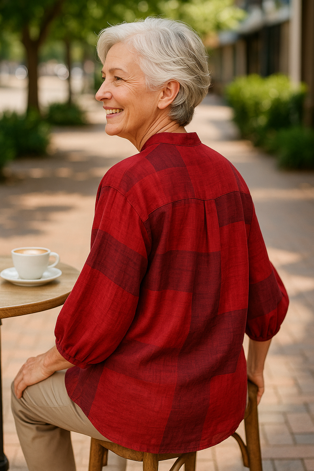 Willow Breeze Cotton-Linen Blouse