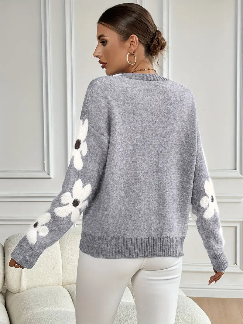 Bailey | Floral Knit Sweater