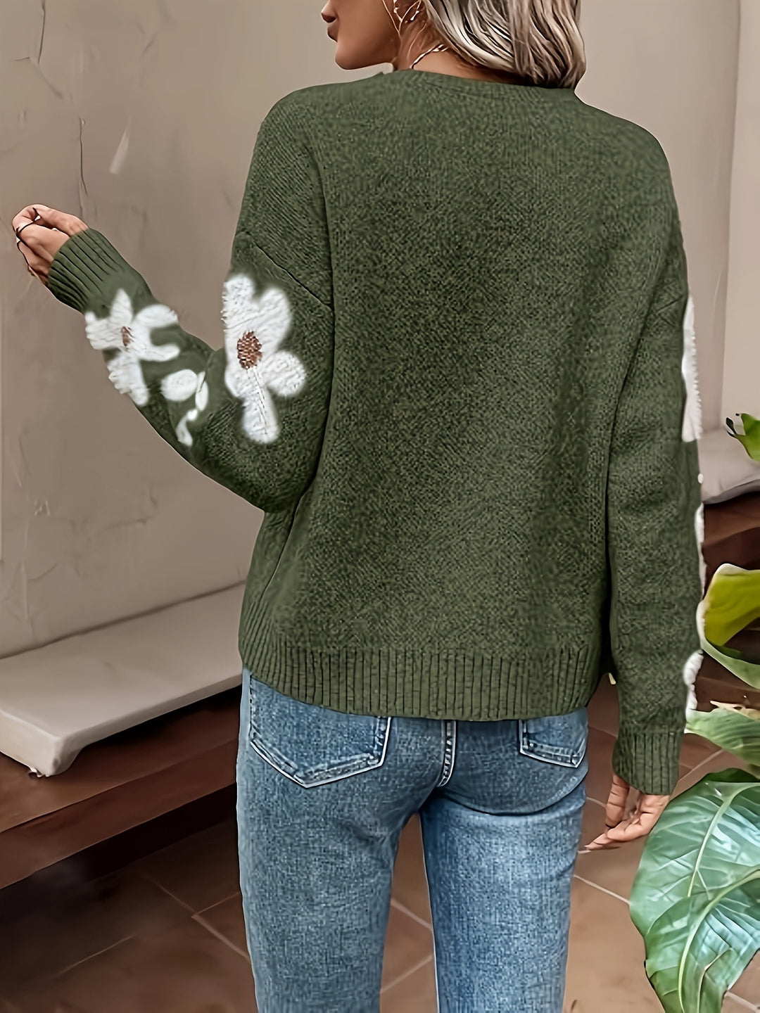 Bailey | Floral Knit Sweater