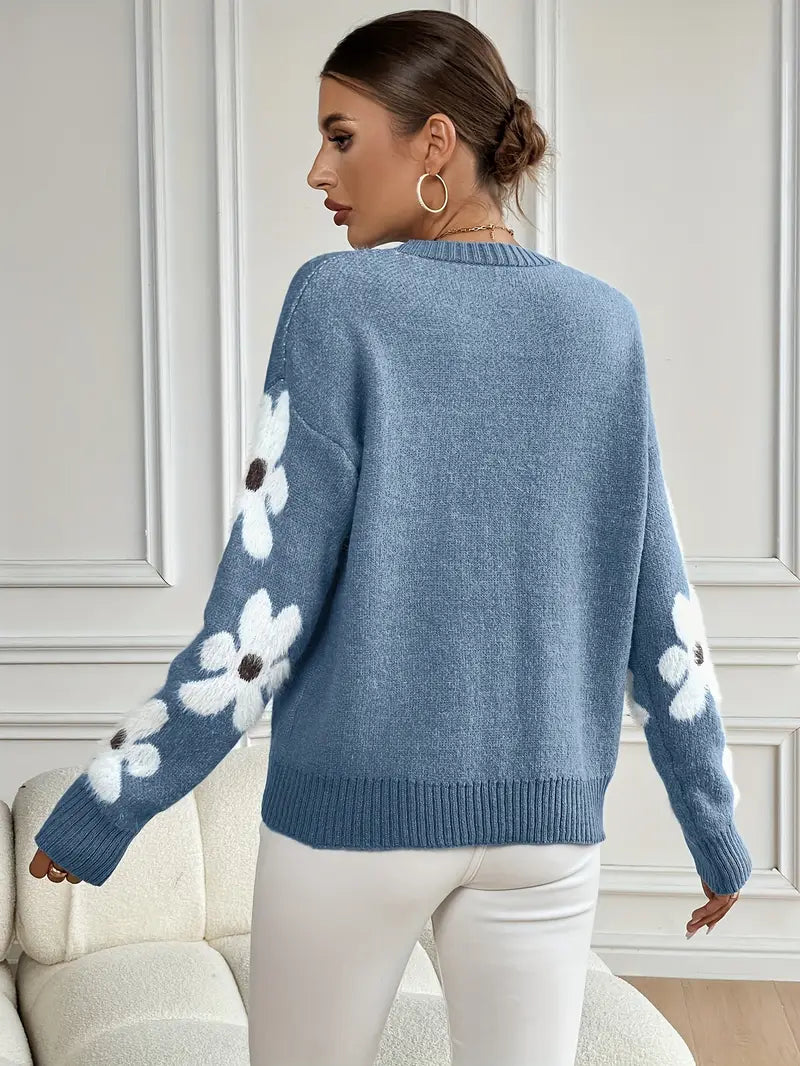 Bailey | Floral Knit Sweater
