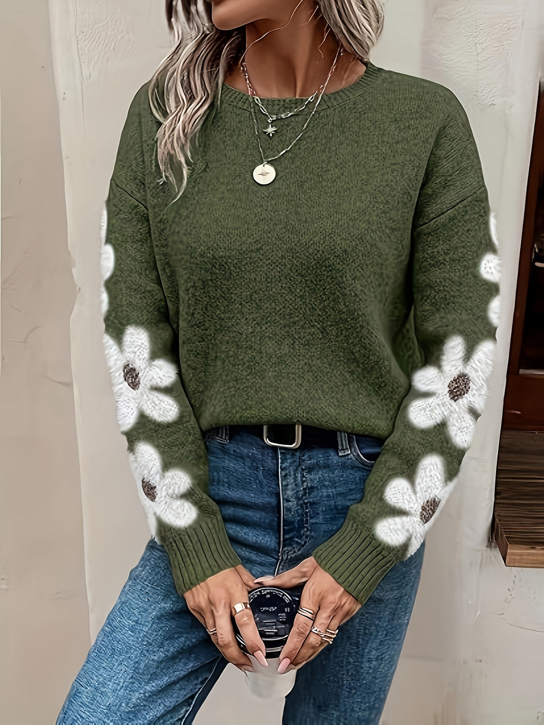 Bailey | Floral Knit Sweater