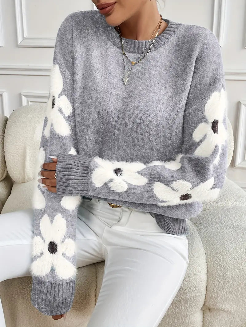 Bailey | Floral Knit Sweater