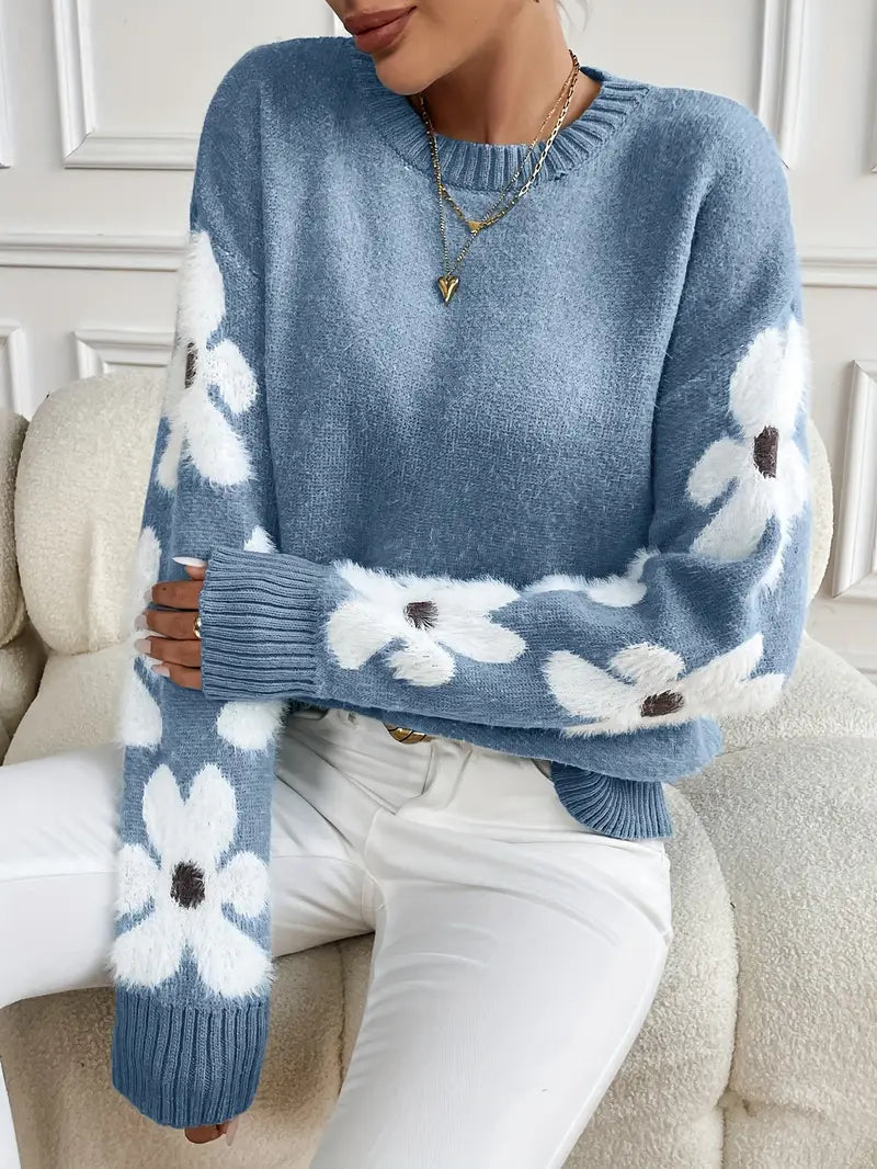 Bailey | Floral Knit Sweater