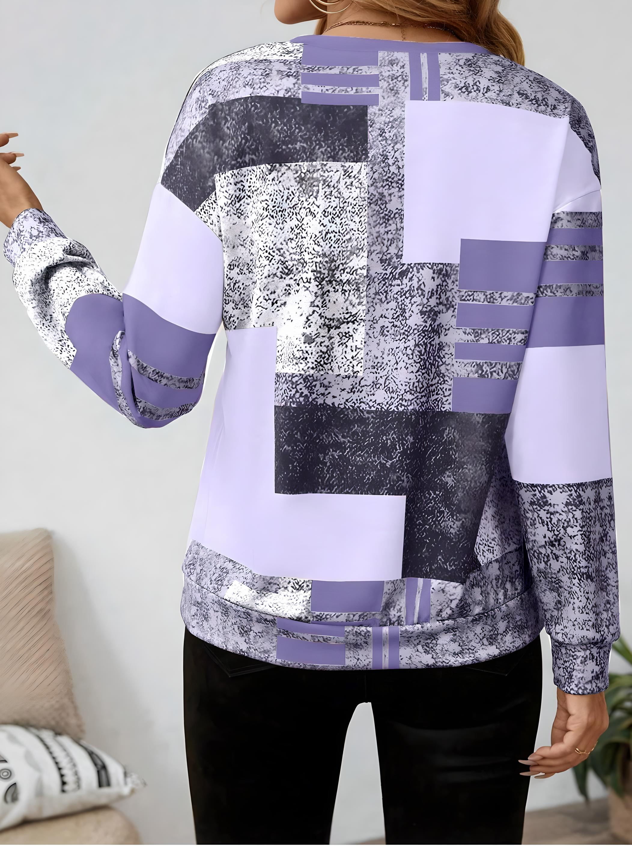Marla | Abstract Zip-Neck Sweatshirt