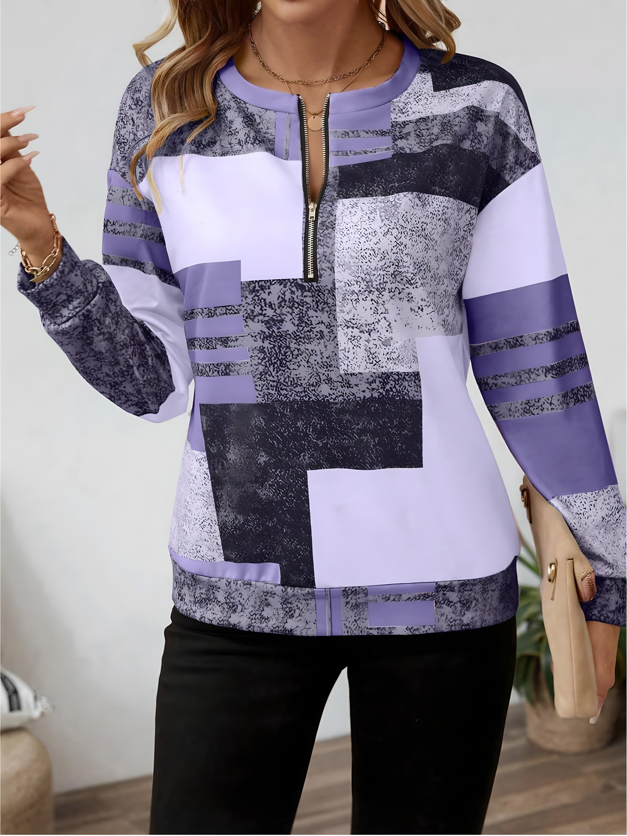 Marla | Abstract Zip-Neck Sweatshirt