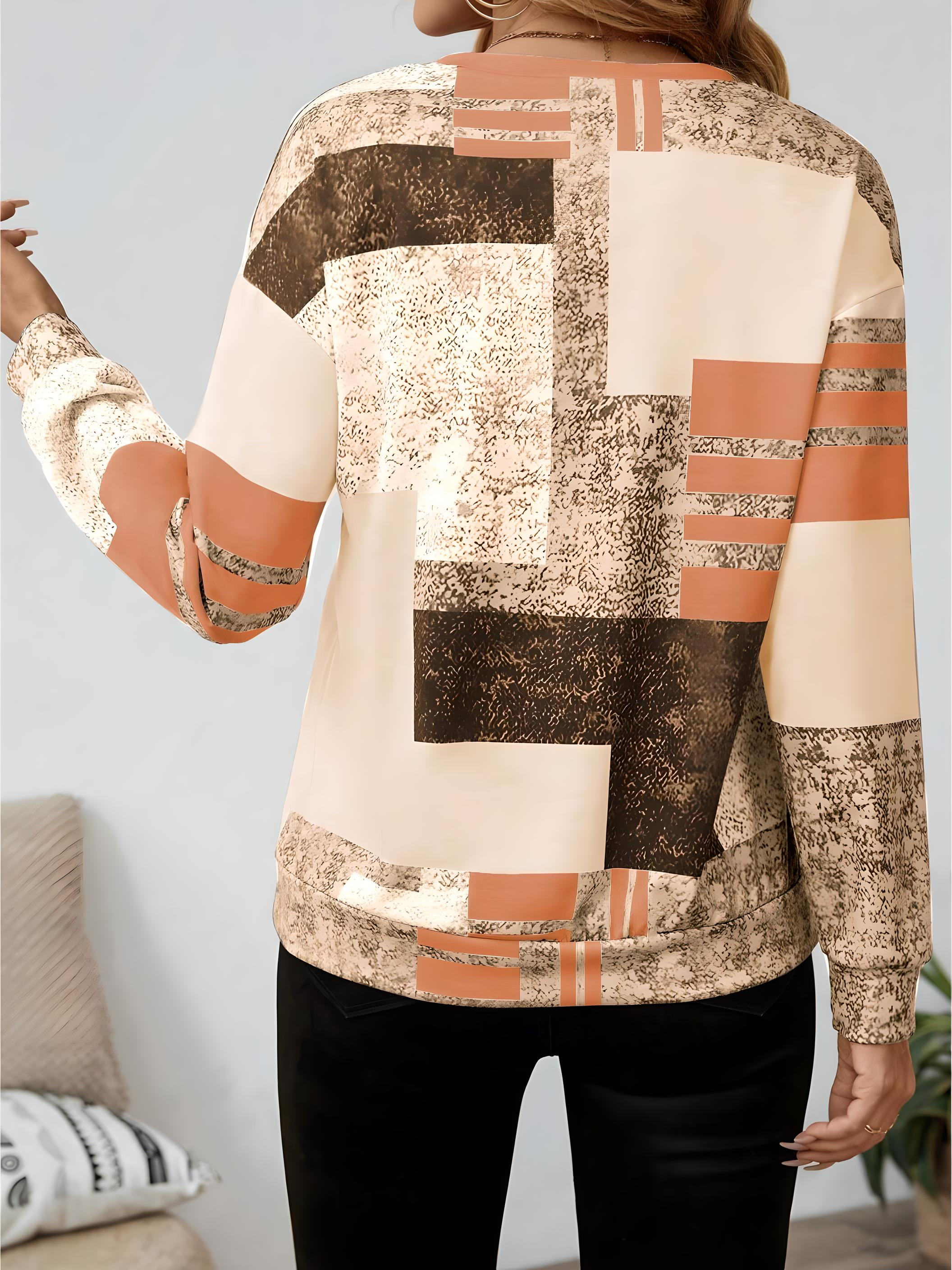 Marla | Abstract Zip-Neck Sweatshirt