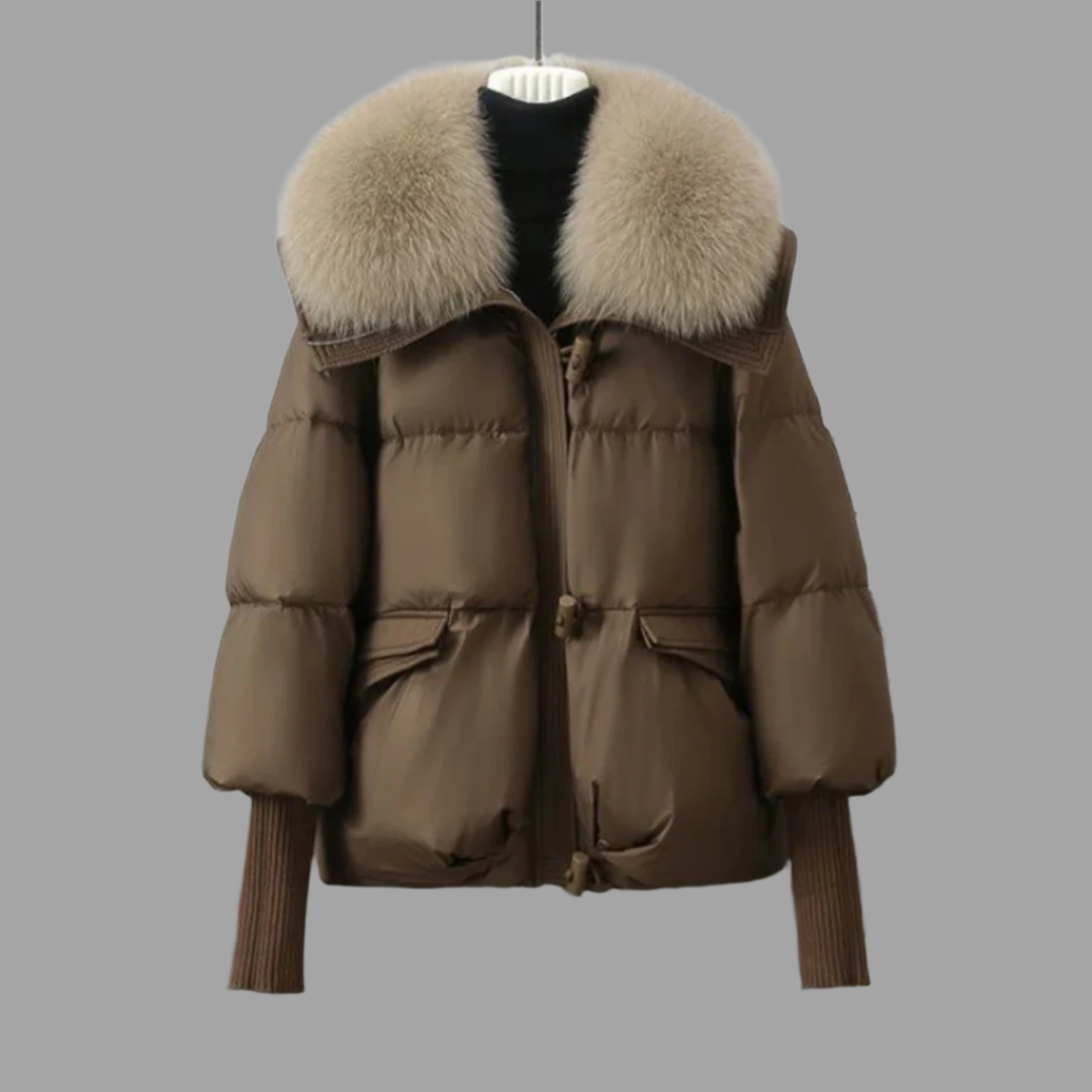 Kiran | Luxe Winter Puffer Jacket with Elegant Fur Collar