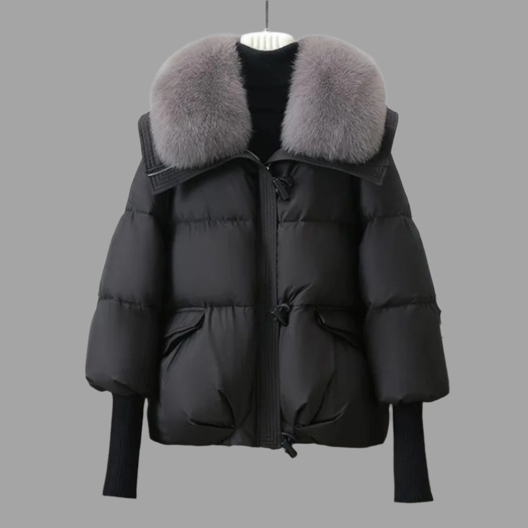 Kiran | Luxe Winter Puffer Jacket with Elegant Fur Collar