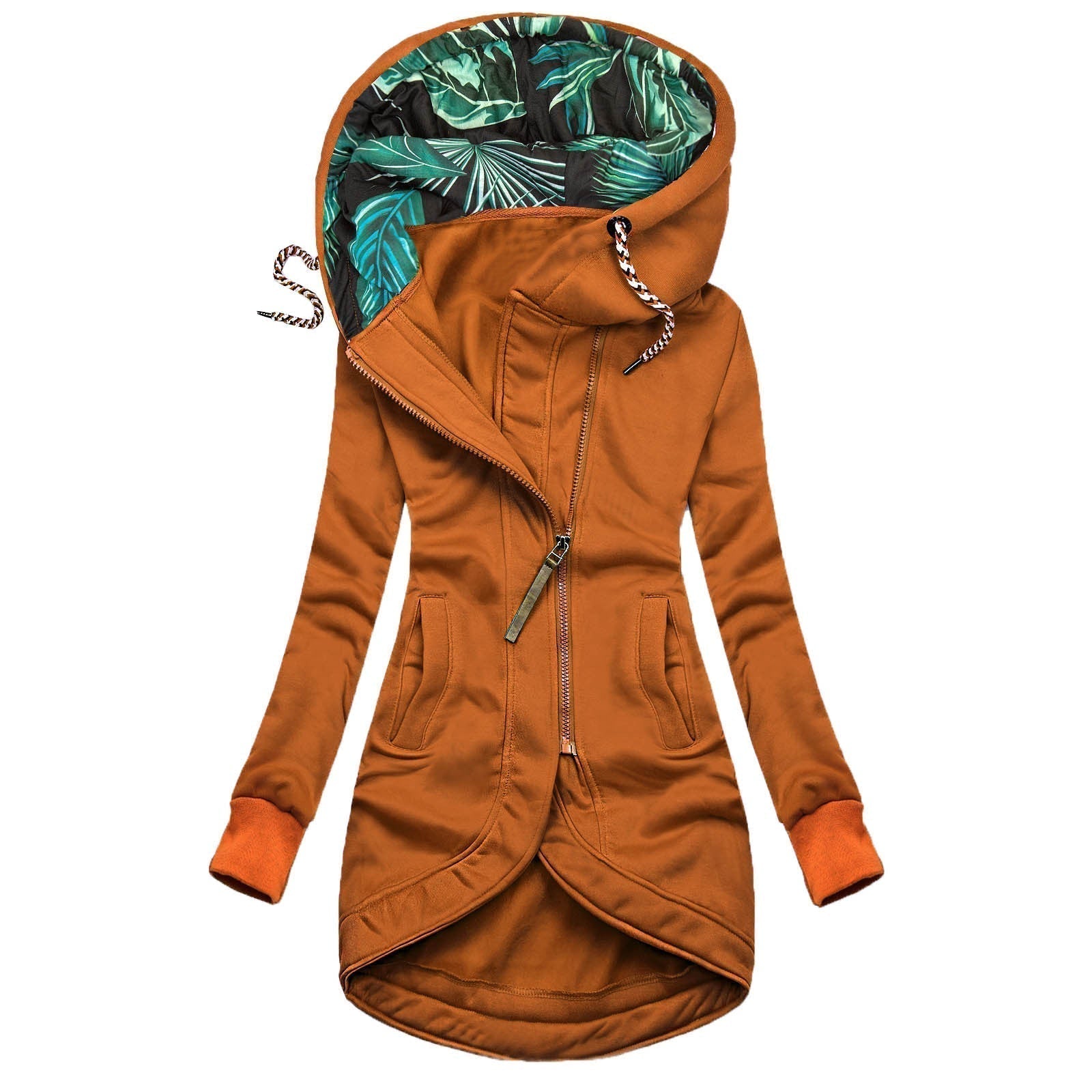 Katie | Long Waterproof Asymmetrical Zip Hoodie