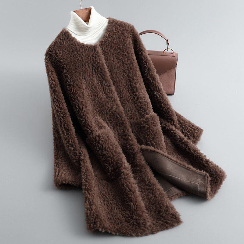 Aurena | Long Plush Teddy Coat