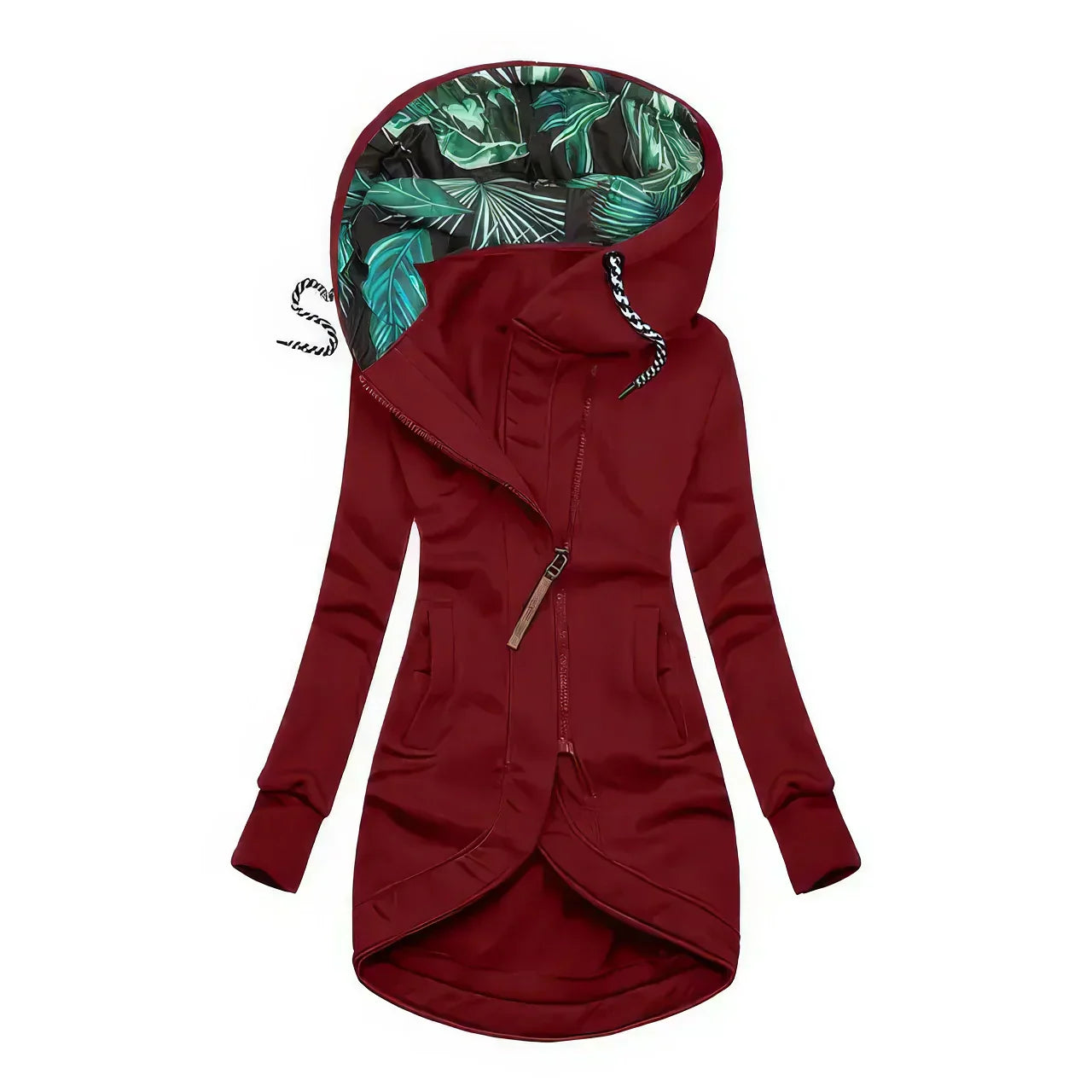 Katie | Long Waterproof Asymmetrical Zip Hoodie