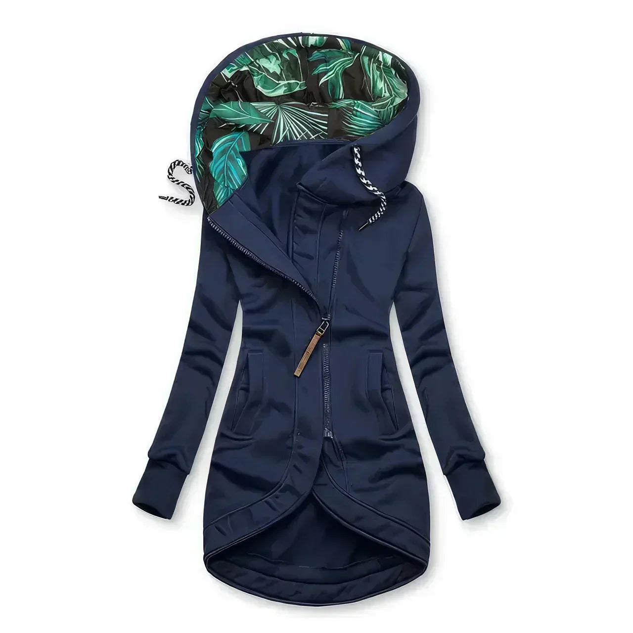 Katie | Long Waterproof Asymmetrical Zip Hoodie