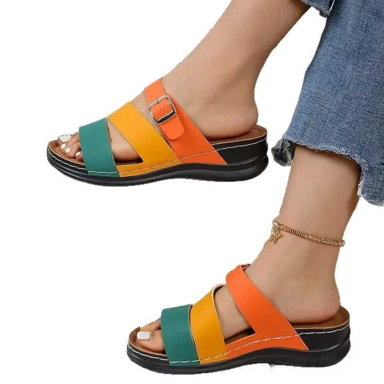 Nari | Orthopedic Rainbow Slide Sandals