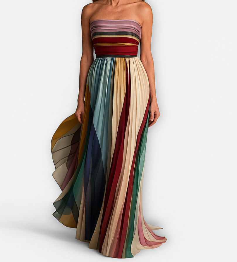 Gesine | Long Flowy Pleated Dress