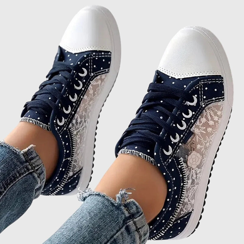 Elena | Floral Mesh Casual Sneakers