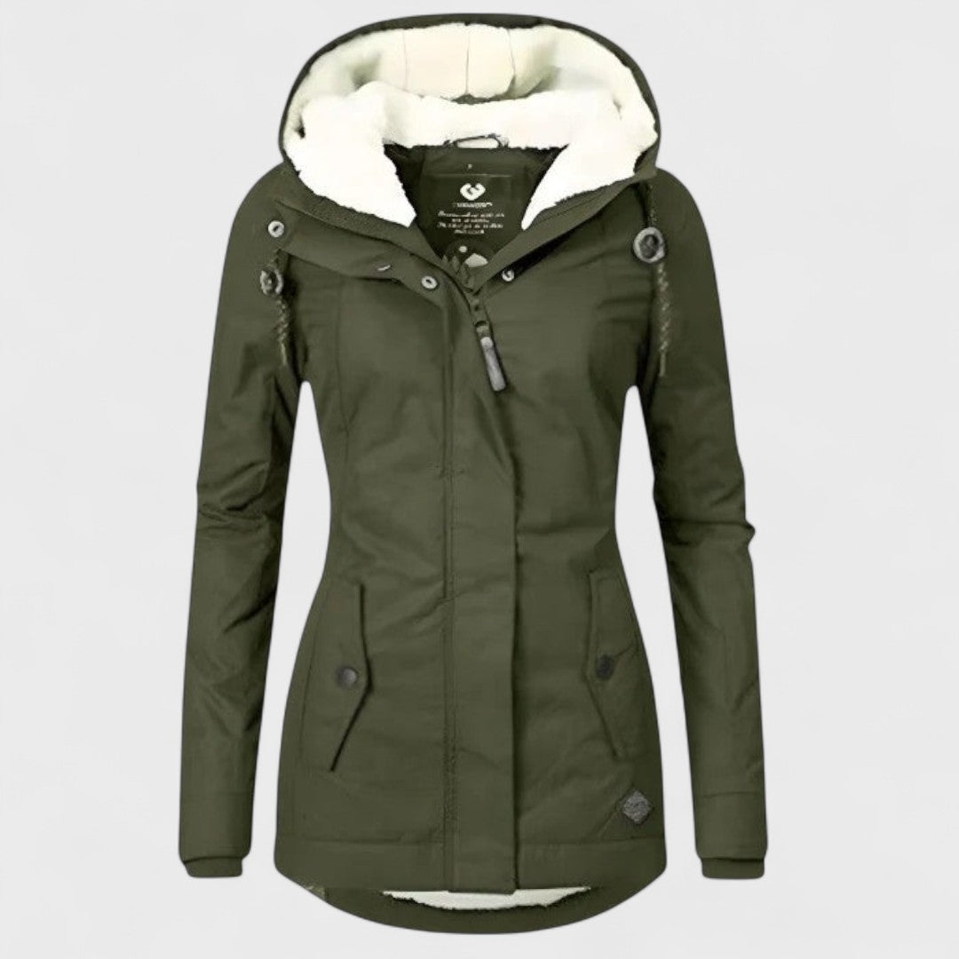 Dionellea™ - Women's Warm Waterproof Winter Jacket with Hood - Premium Quality, Windproof and Waterproof