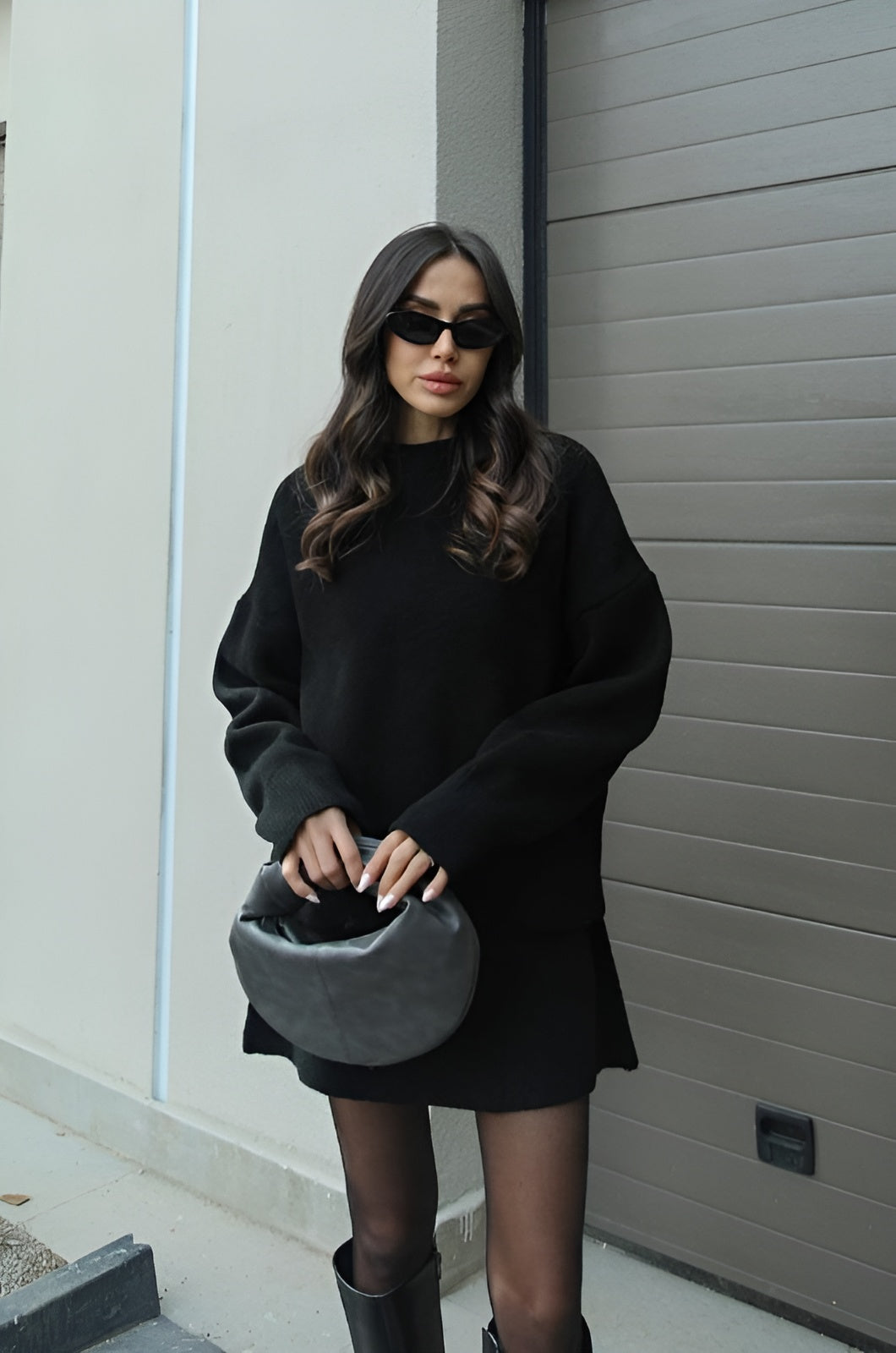 Esme | A cozy sweater and a flowy flattering skirt