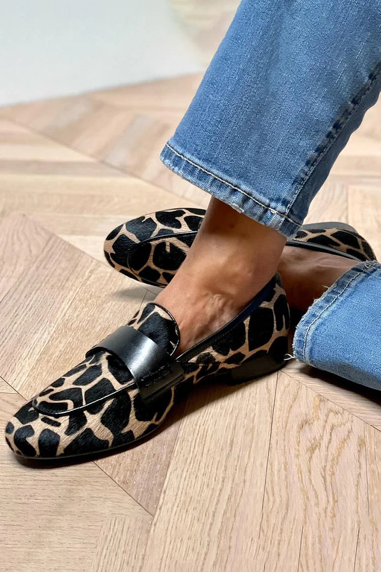 Daphne | Animal Print Loafer With Elegant Detail