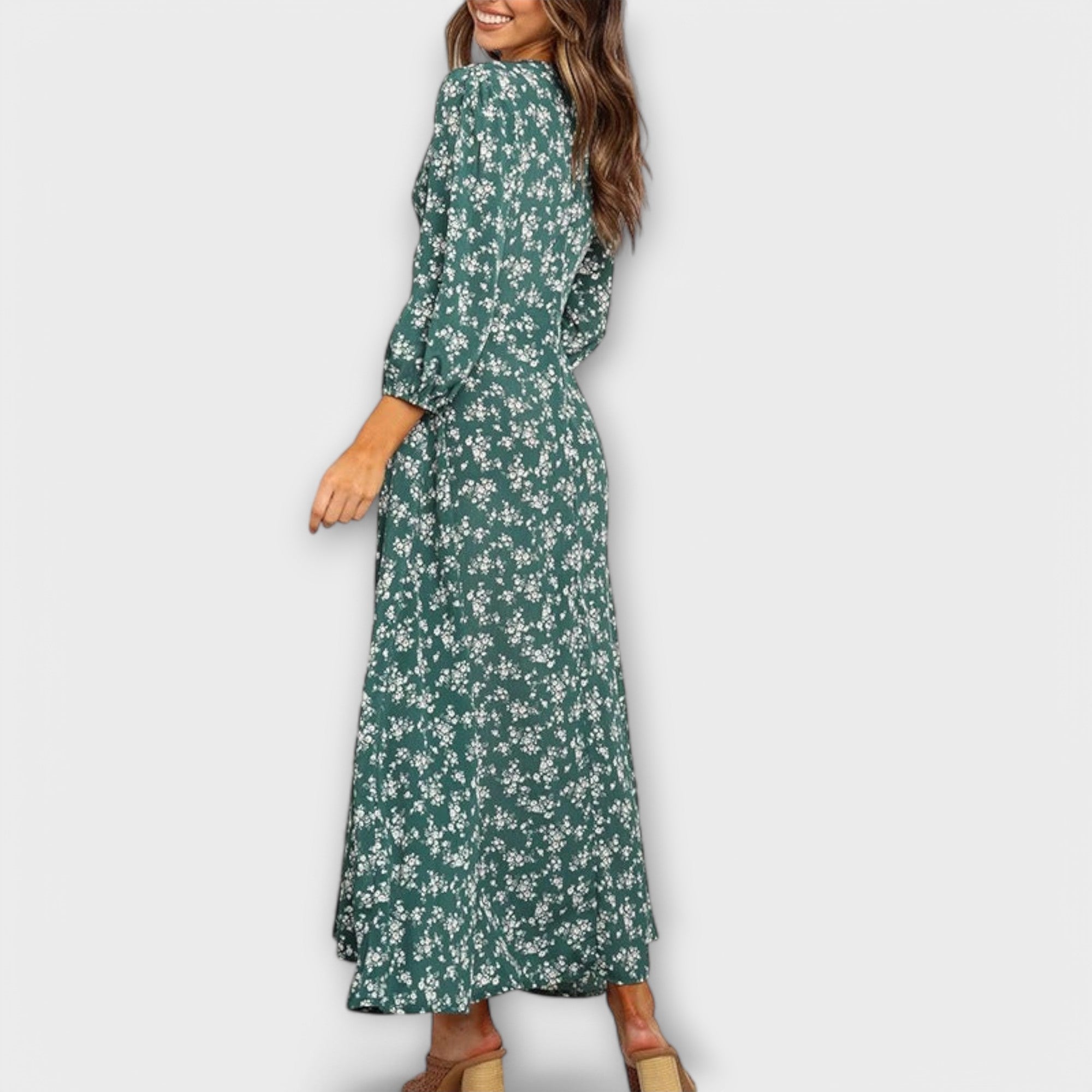 Flower Print Maxi Dress for Women