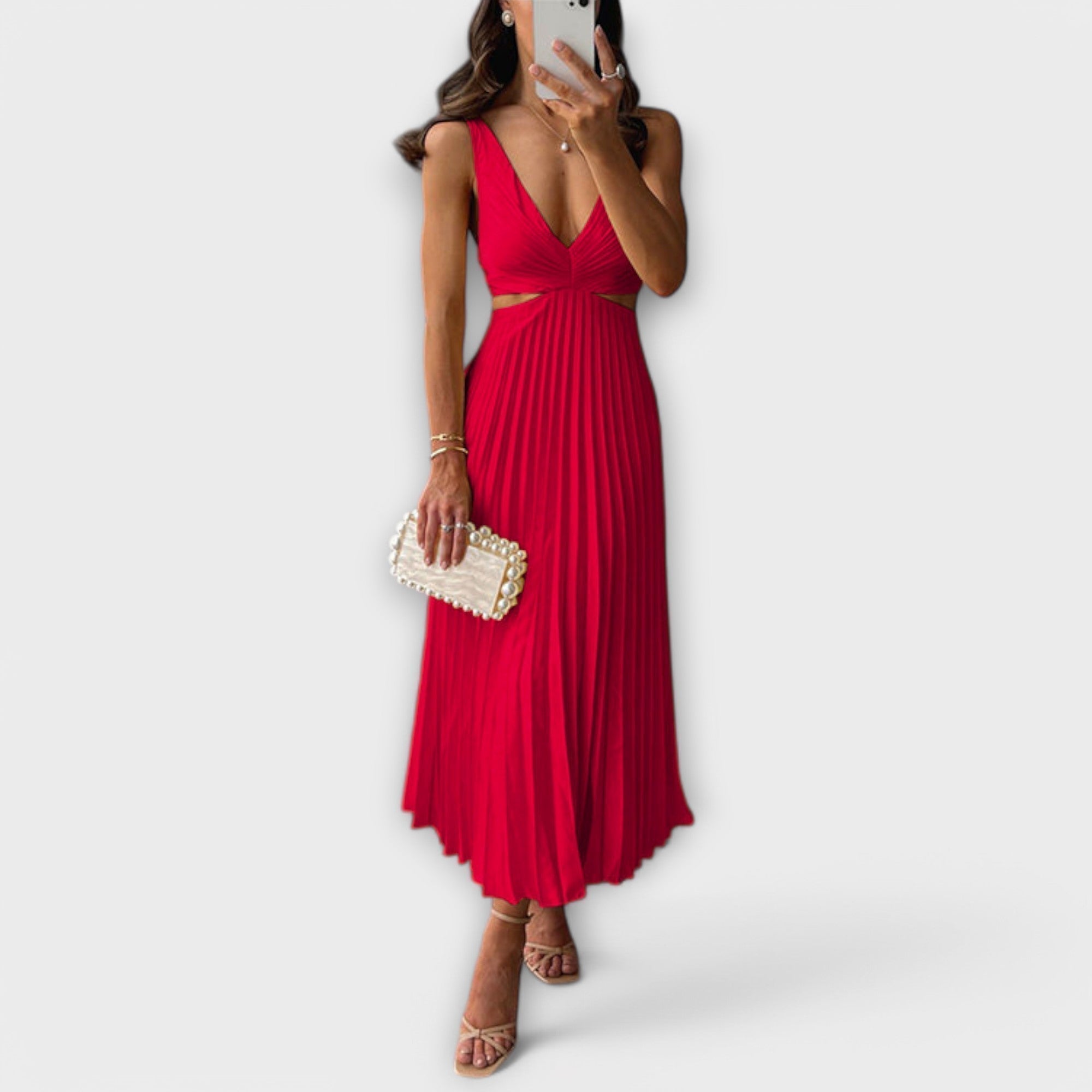 Elora | Elegant Pleated Evening Dress