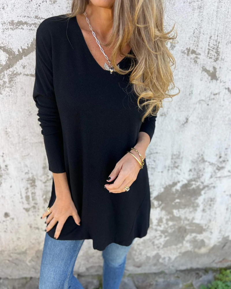 Anya | Elegant V-Neck Long Sleeve Tunic