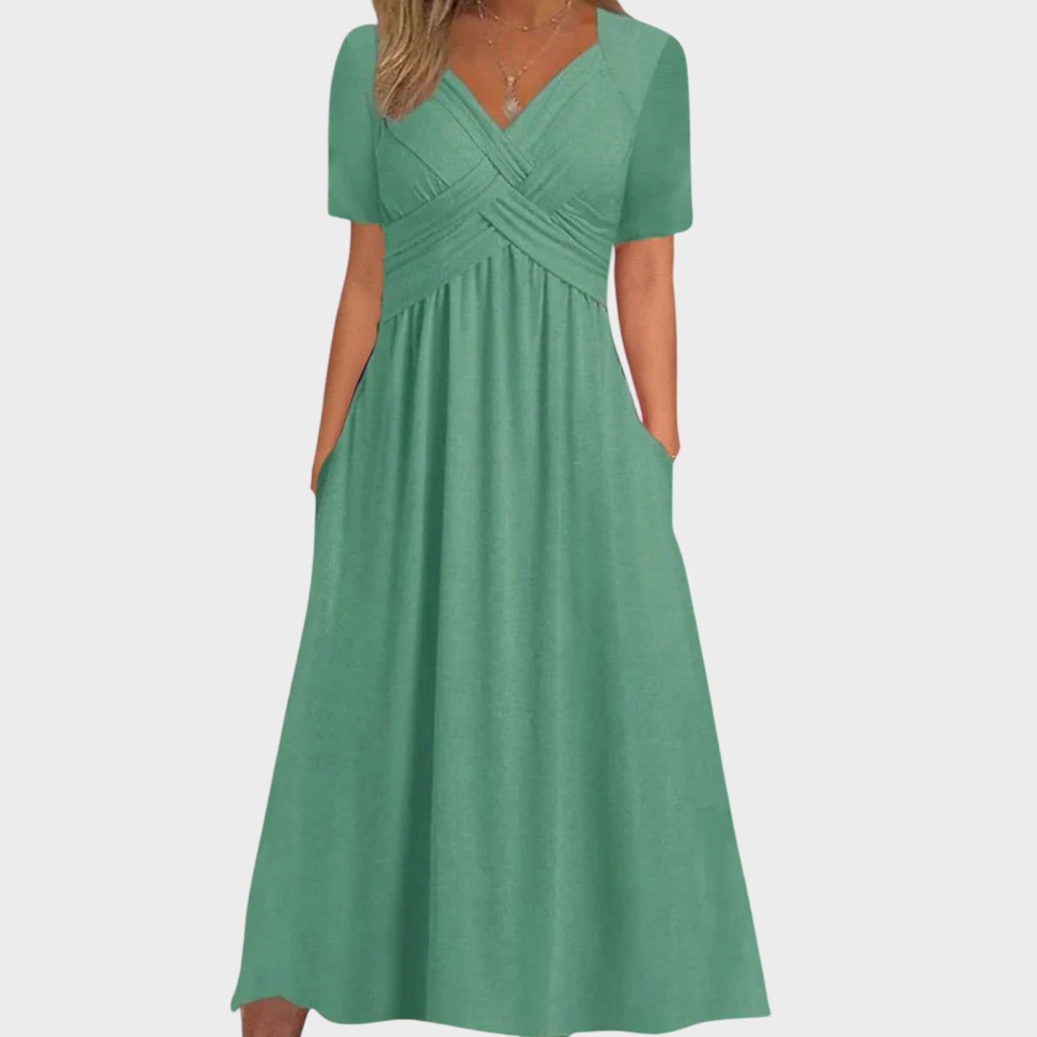 Teresa - Comfortable Dress with V-Neck