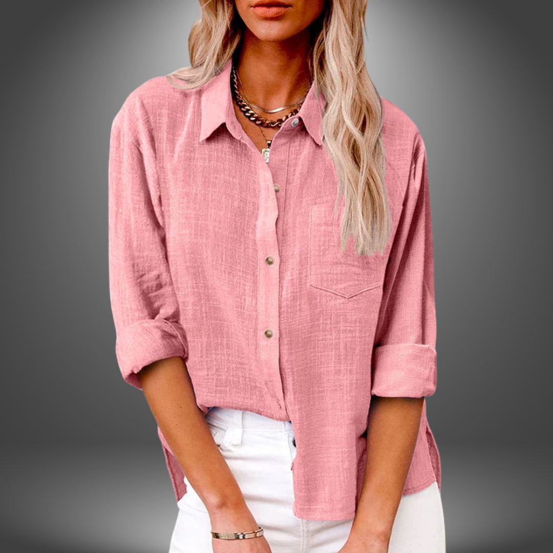 Seren | Breezy Linen Button-Up Blouse