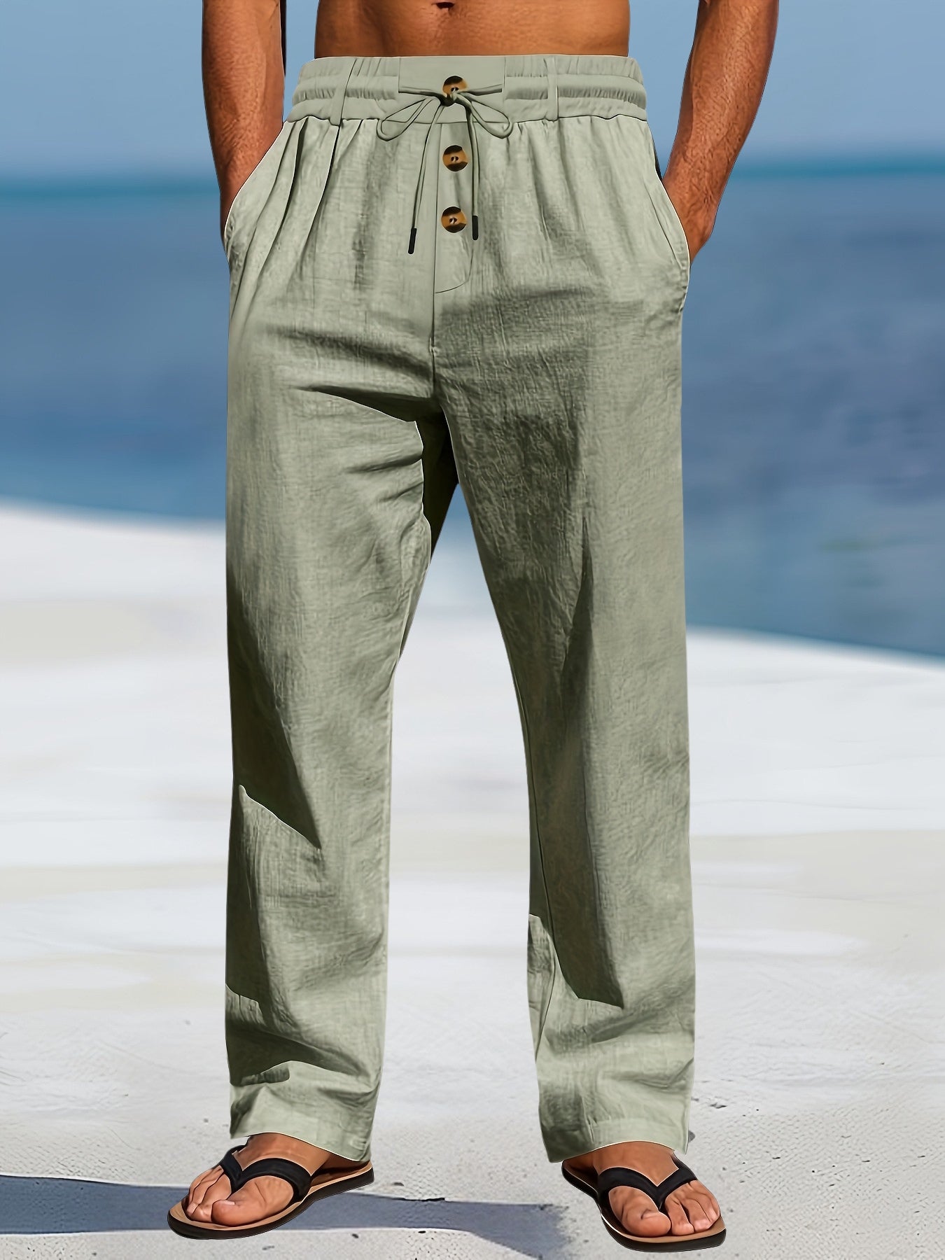 John | Casual Linen Elastic Pant