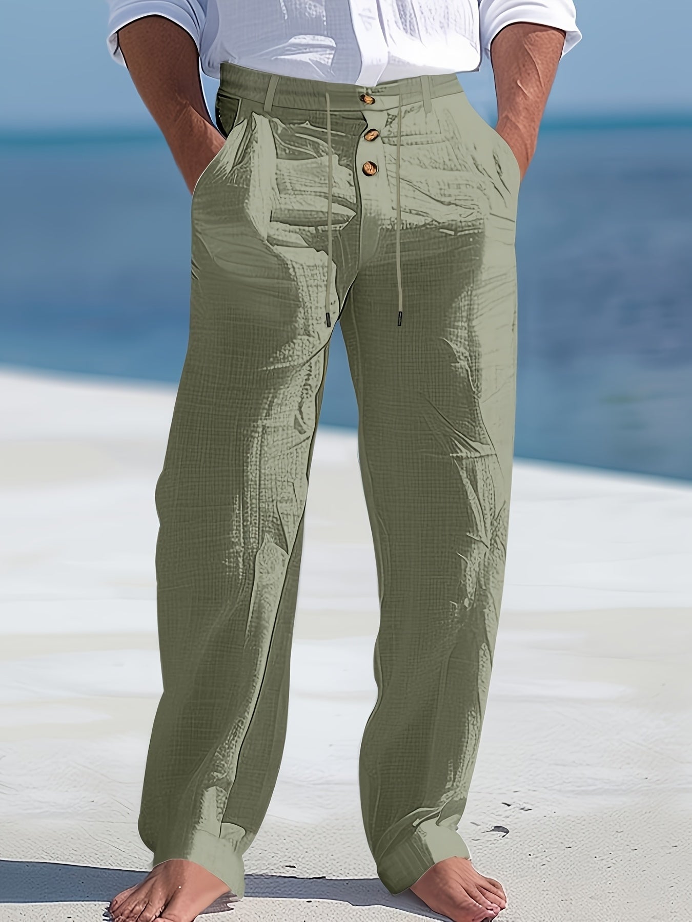 John | Casual Linen Elastic Pant
