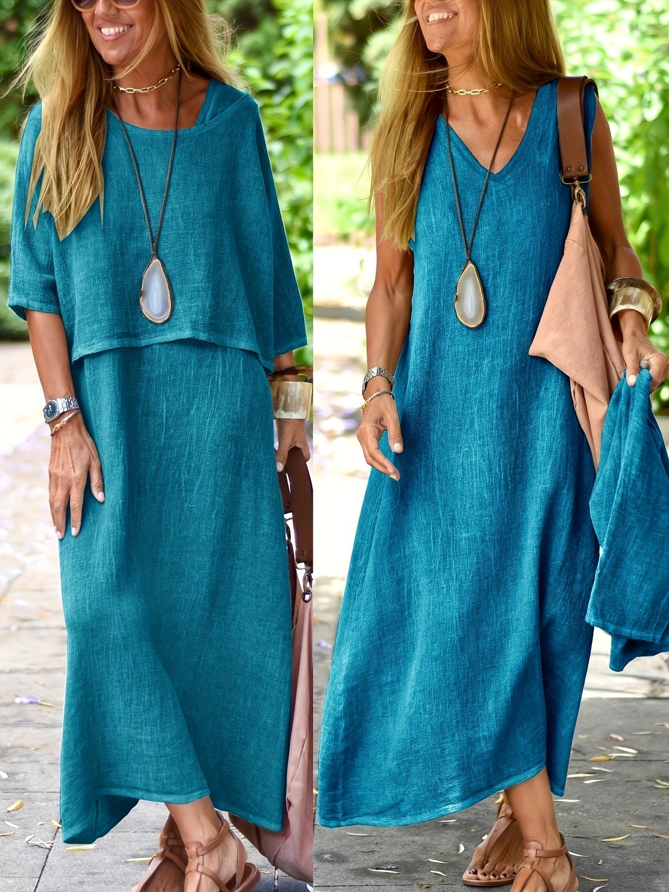 Emily™ | Lightweight blouse with half sleeves