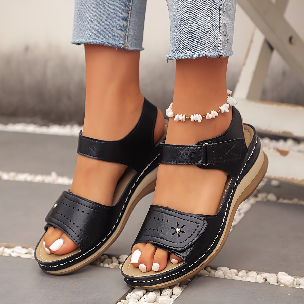 Becky | Orthopedic Floral Pattern Sandals