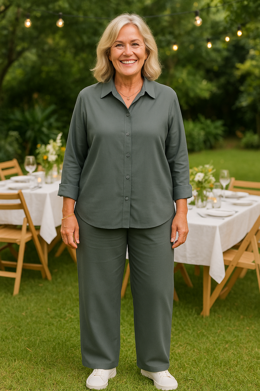 Solena | 2-Piece Cotton-Linen Blend Set - Breathable, Flattering, and Versatile.