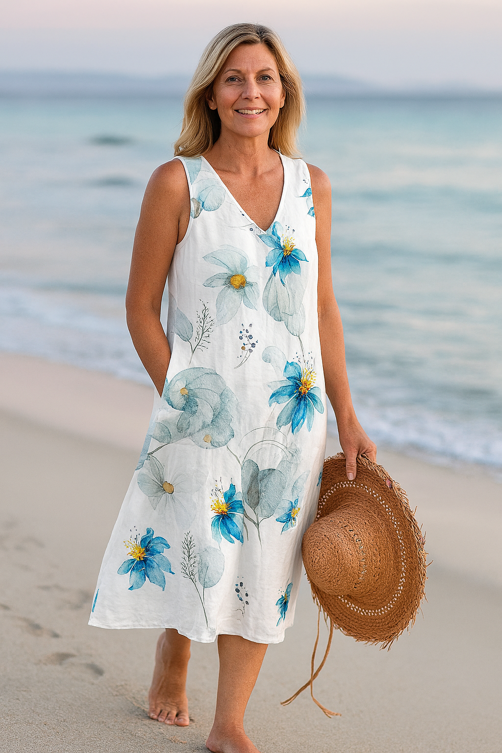 Sharon™ | Sleeveless Summer Dress with Floral Print