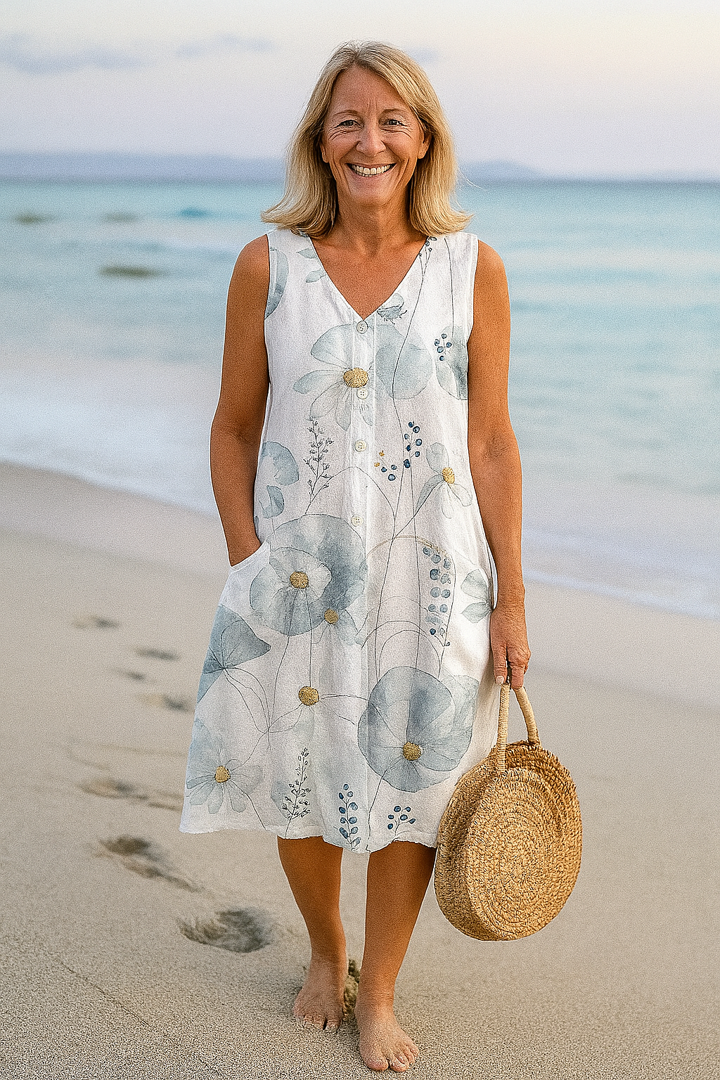 Sharon™ | Sleeveless Summer Dress with Floral Print