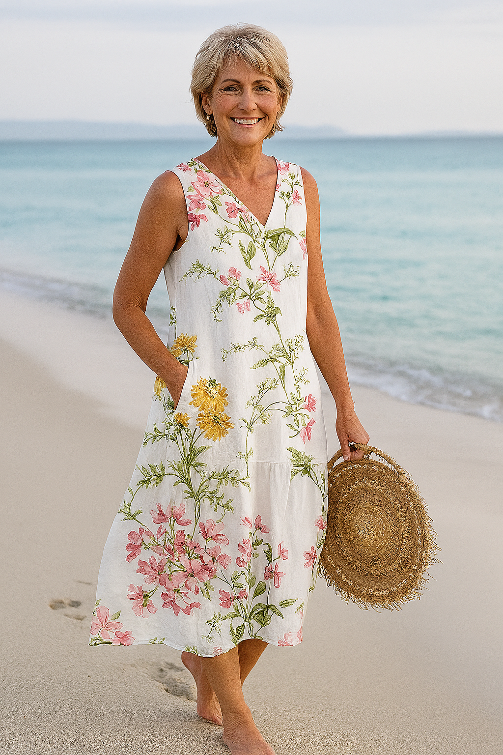 Sharon™ | Sleeveless Summer Dress with Floral Print